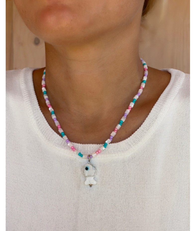 Collar pez blanco