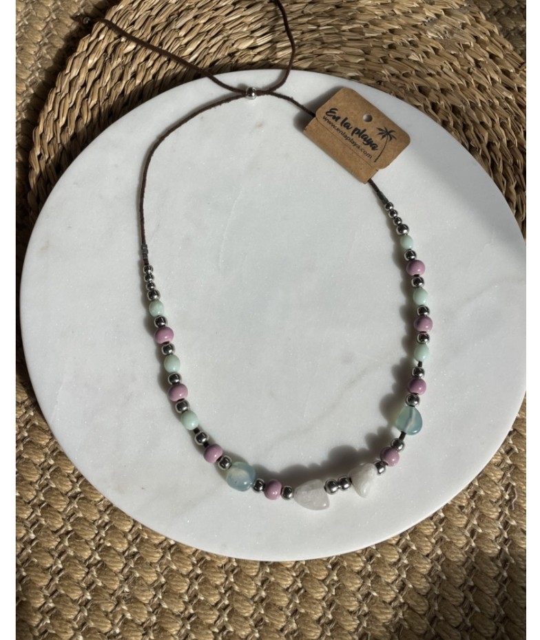 Collar coachella cuarzo/ceramica