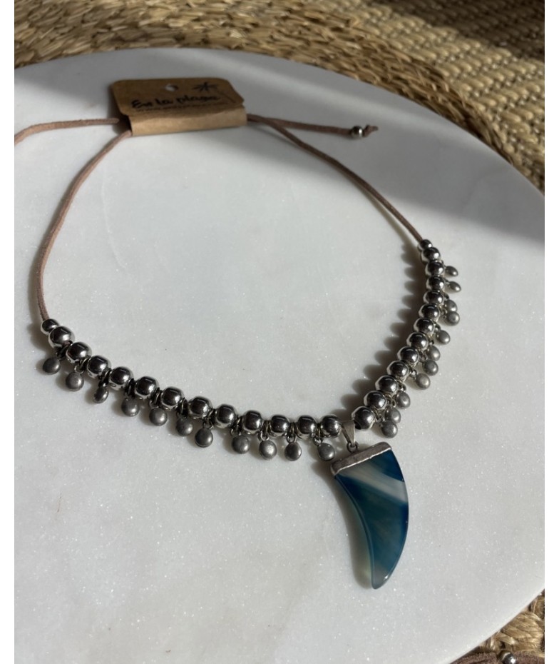 Collar coachella cuarzo rosa